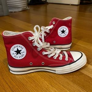 Red high top converse